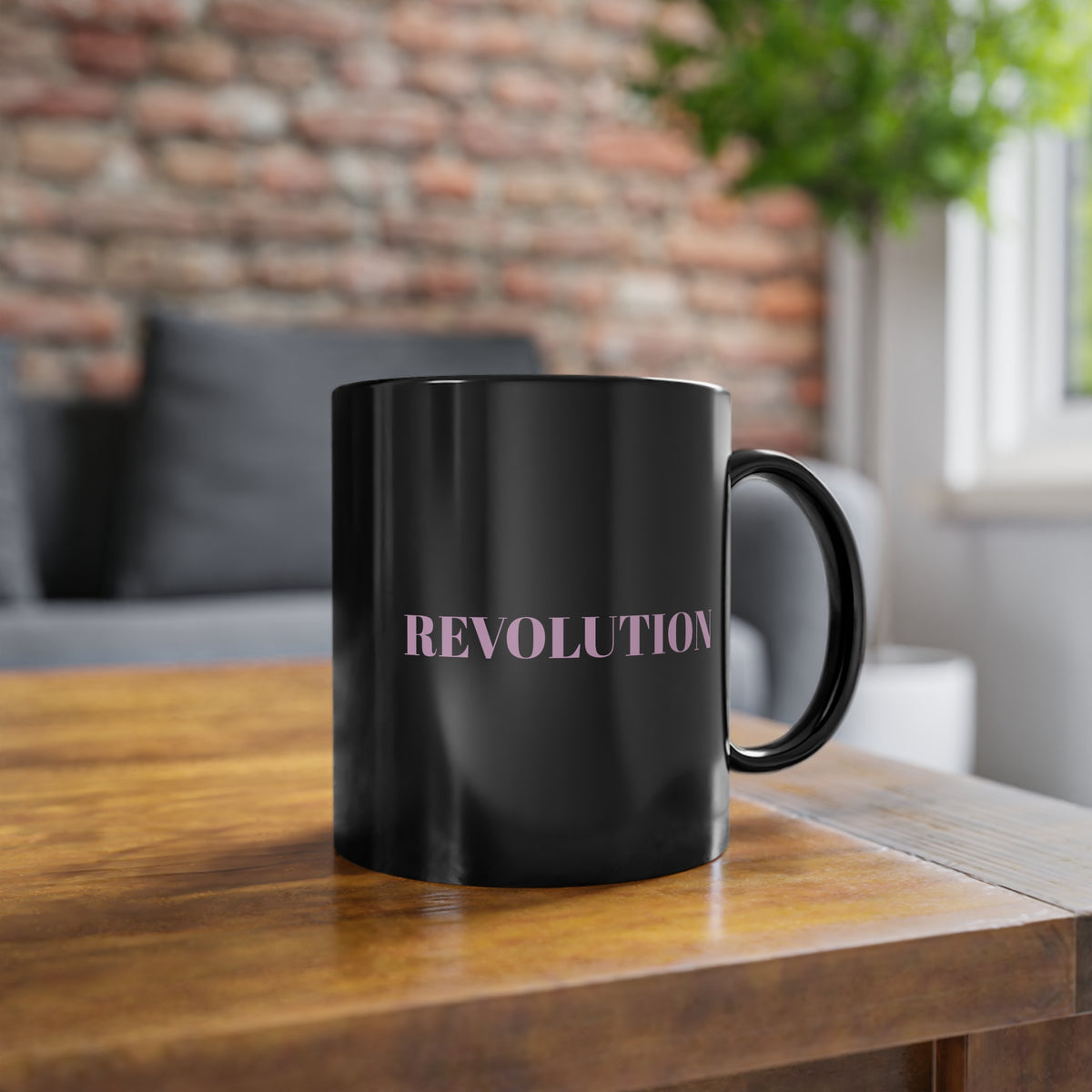 Pink Jumper Black Coffee Cup
